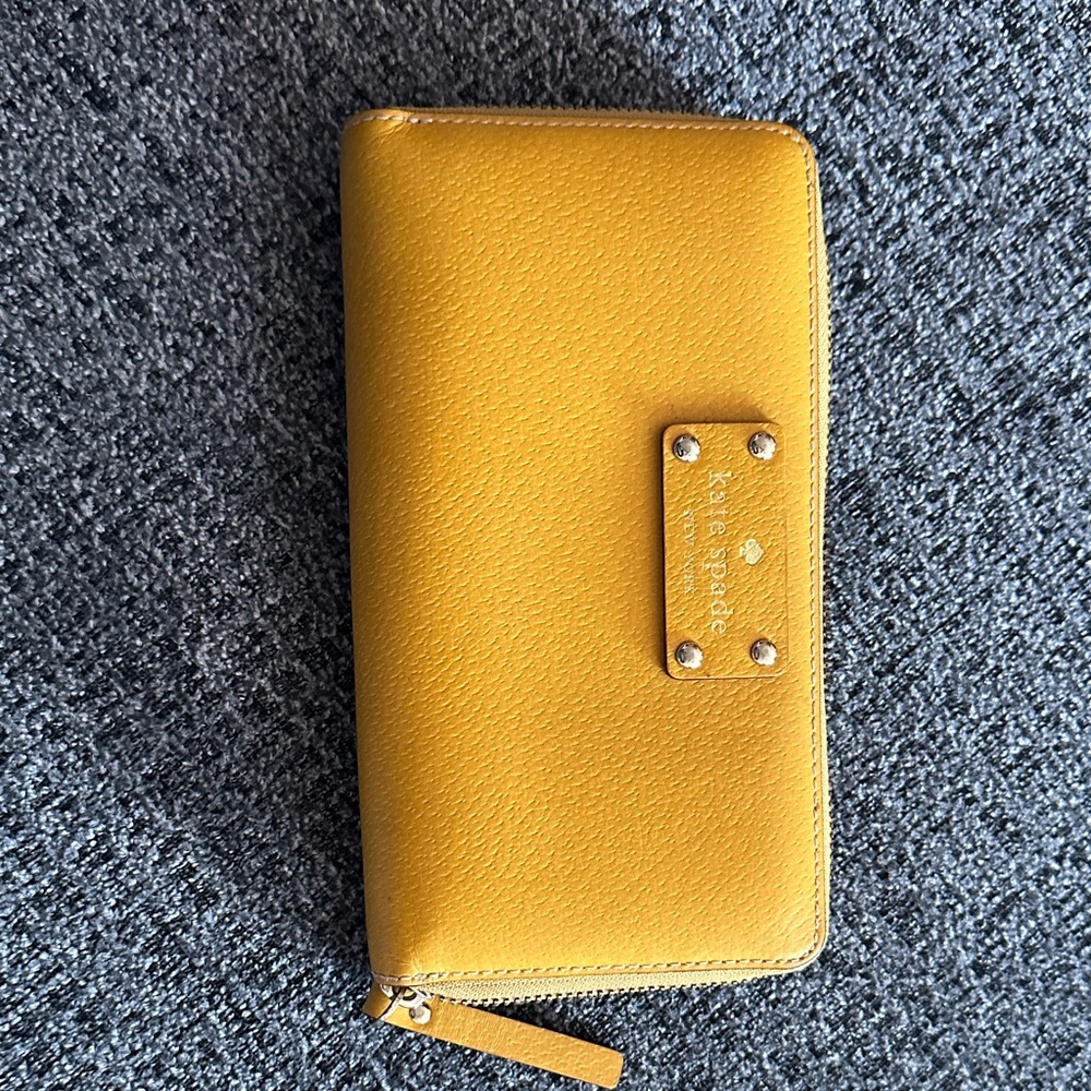 Kate Spade Mustard Yellow Zip Wallet